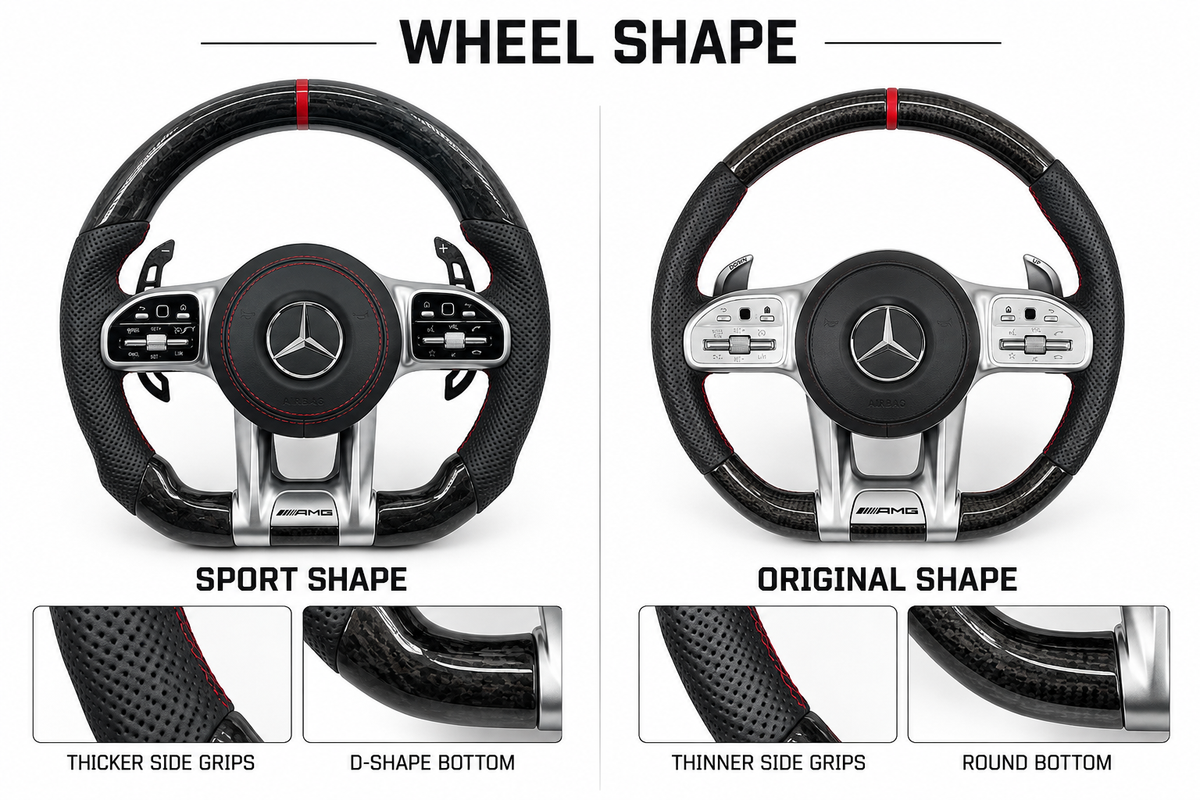 MERCEDES-BENZ 2020
AMG PERFORMANCE
STYLE CUSTOMIZABLE
STEERING WHEEL (FITS
2010+ ALL MODELS)