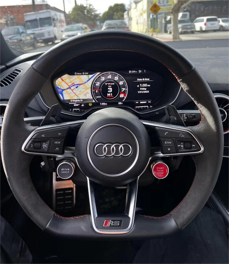 AUDI R8/TT STYLE CUSTOMIZABLE STEERING WHEEL (FITS 2010+ ALL MODELS)