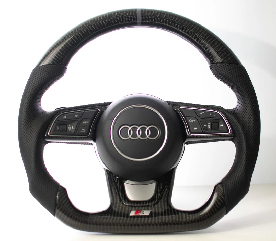 AUDI B9 STYLE CUSTOMIZABLE STEERING WHEEL (FITS 2010+ ALL MODELS)