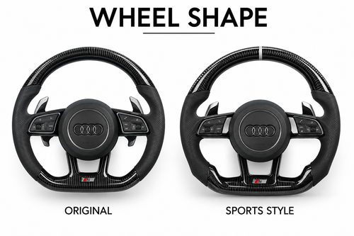 AUDI B9 STYLE CUSTOMIZABLE STEERING WHEEL (FITS 2010+ ALL MODELS)