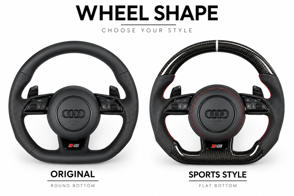 AUDI A/S/RS STYLE (1ST GEN) CUSTOMIZABLE STEERING WHEEL (FITS 2013 - 2016 MODELS)