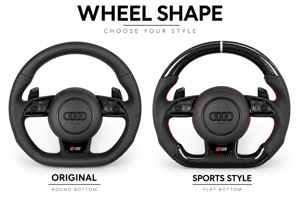AUDI A/S/RS STYLE (1ST GEN) CUSTOMIZABLE STEERING WHEEL (FITS 2013 - 2016 MODELS)