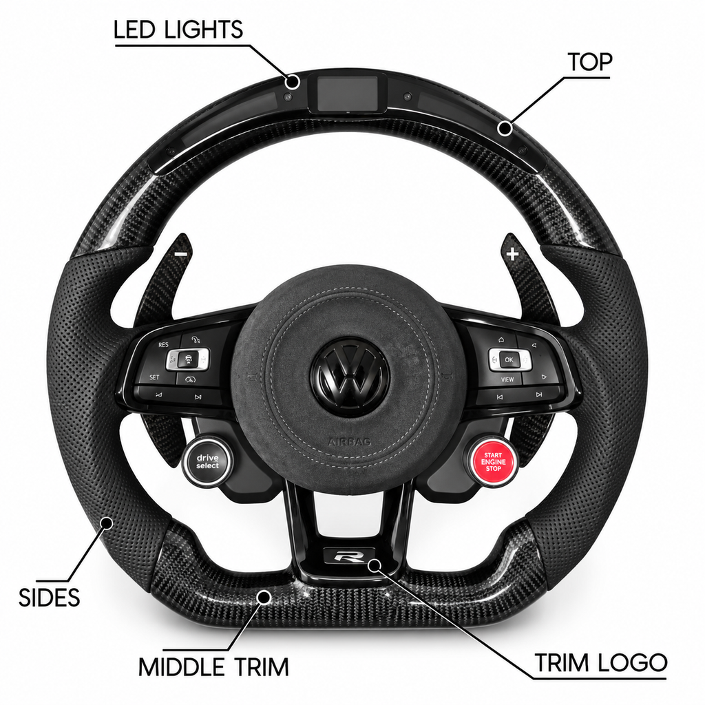 VOLKSWAGEN GOLF MK7 / MK7.5 STYLE CUSTOMIZABLE STEERING WHEEL
