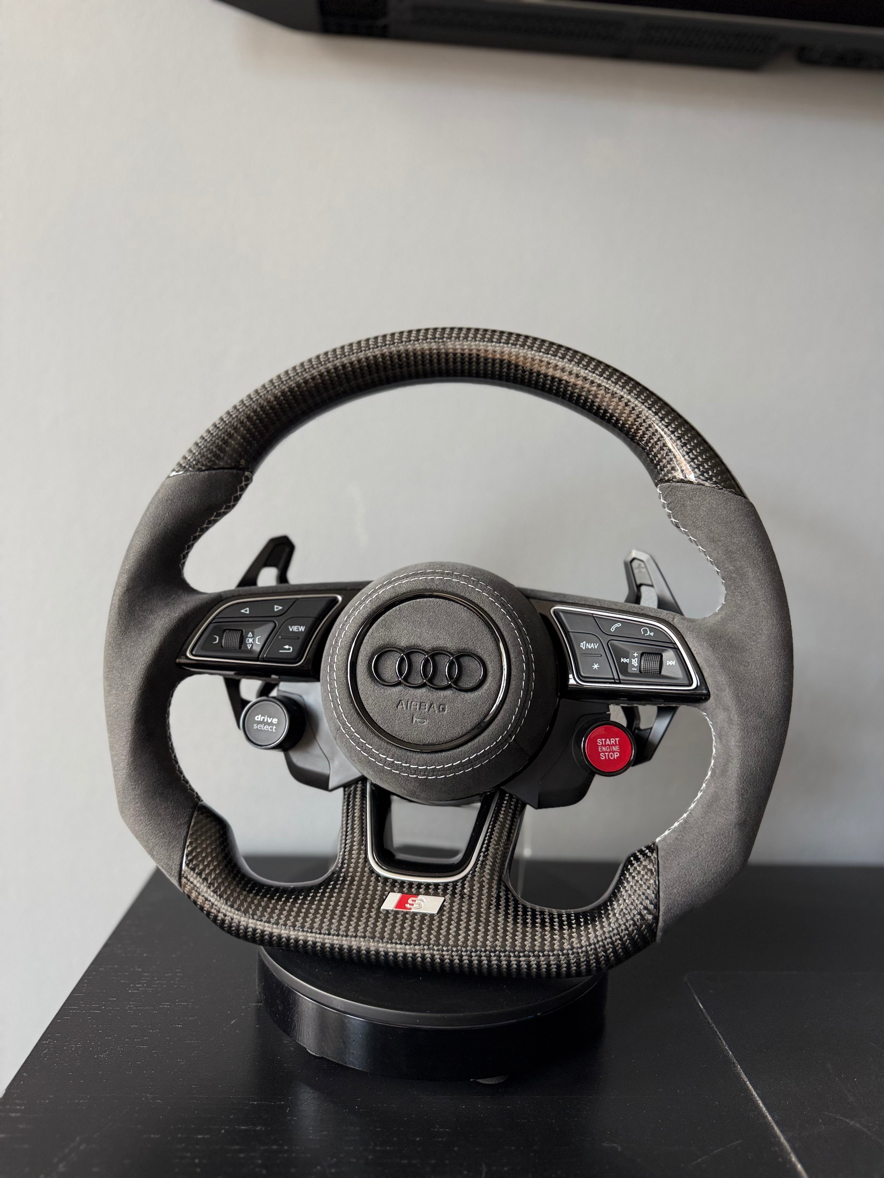 Audi Custom Carbon Fiber & Alcantara Steering Wheel