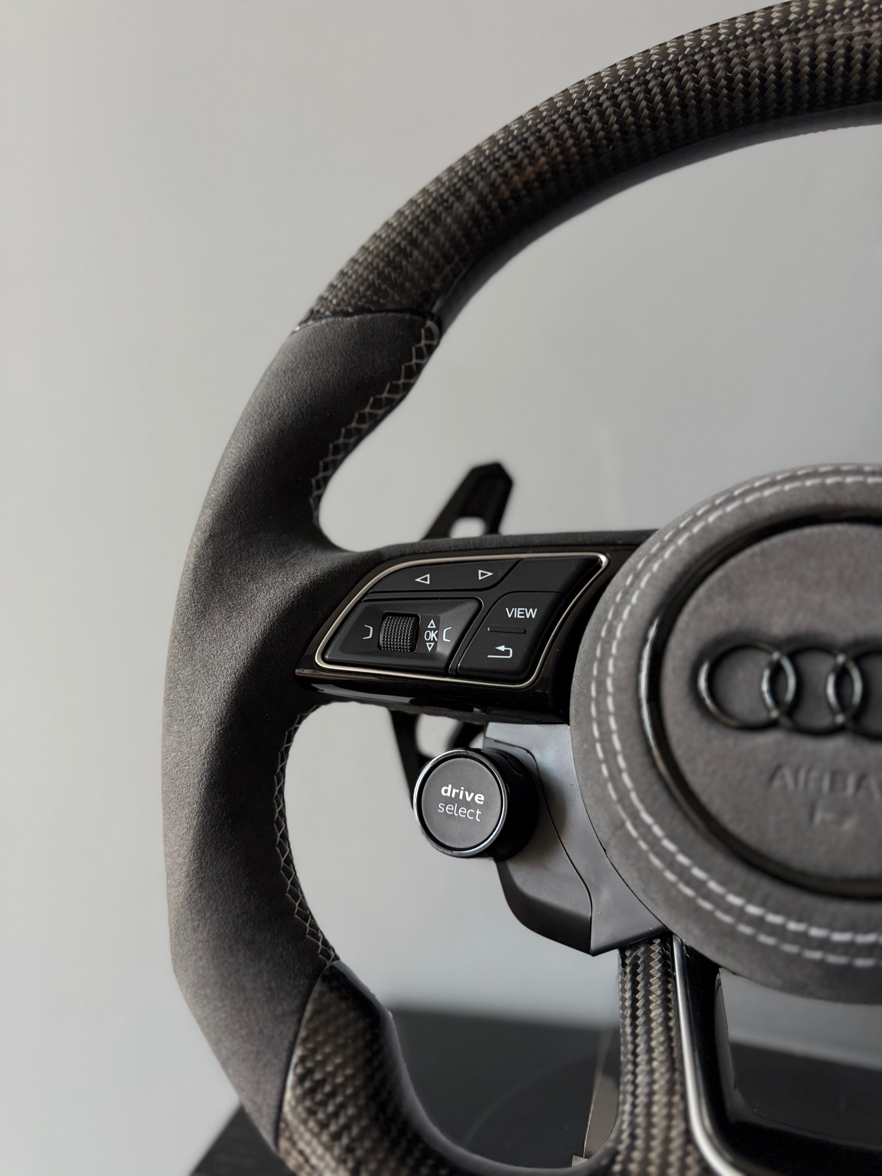 Audi Custom Carbon Fiber & Alcantara Steering Wheel