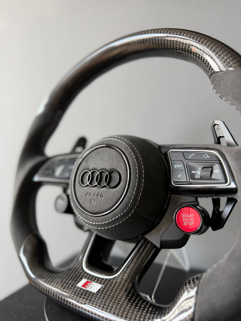 Audi Custom Carbon Fiber & Alcantara Steering Wheel