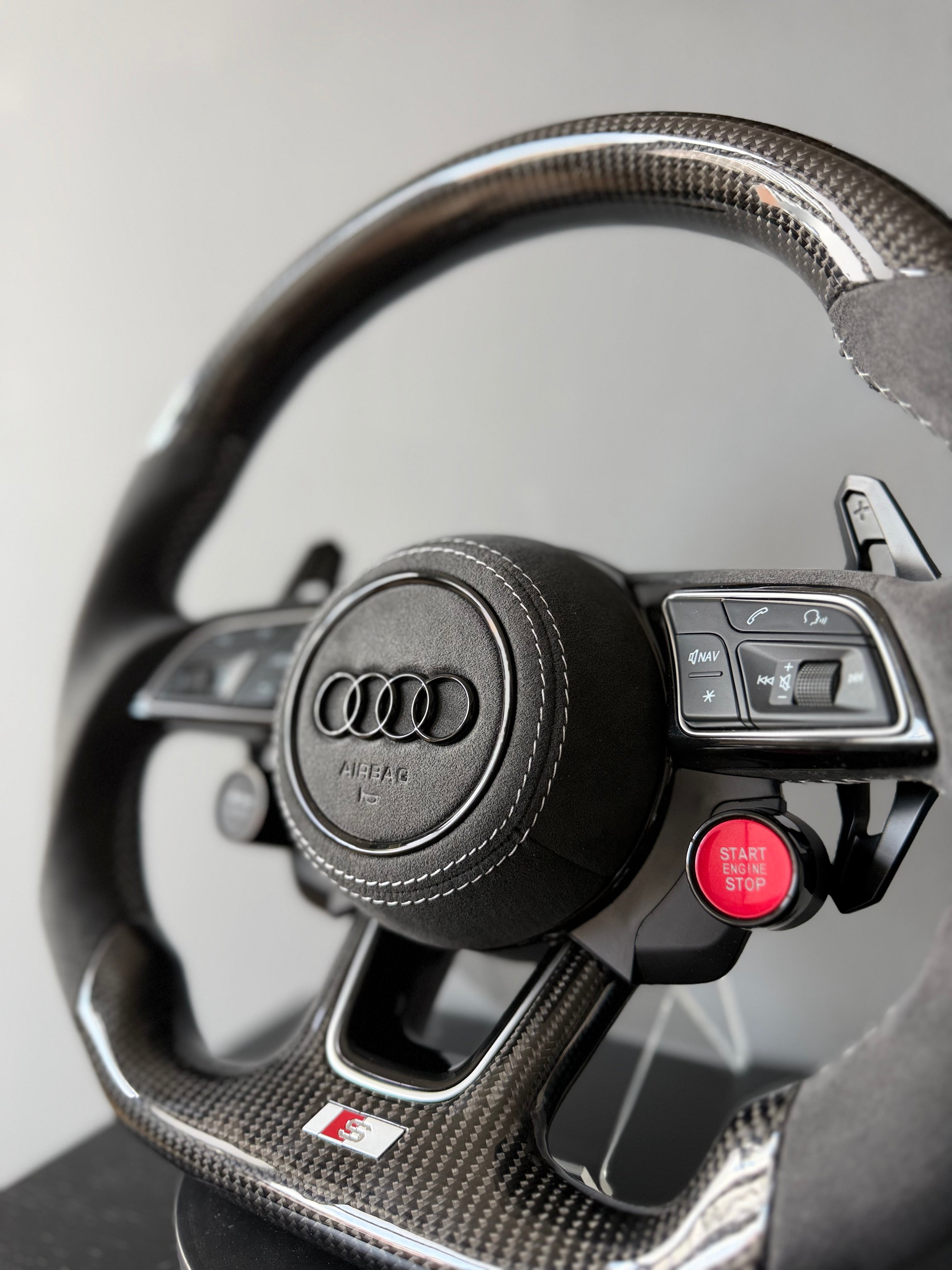Audi Custom Carbon Fiber & Alcantara Steering Wheel