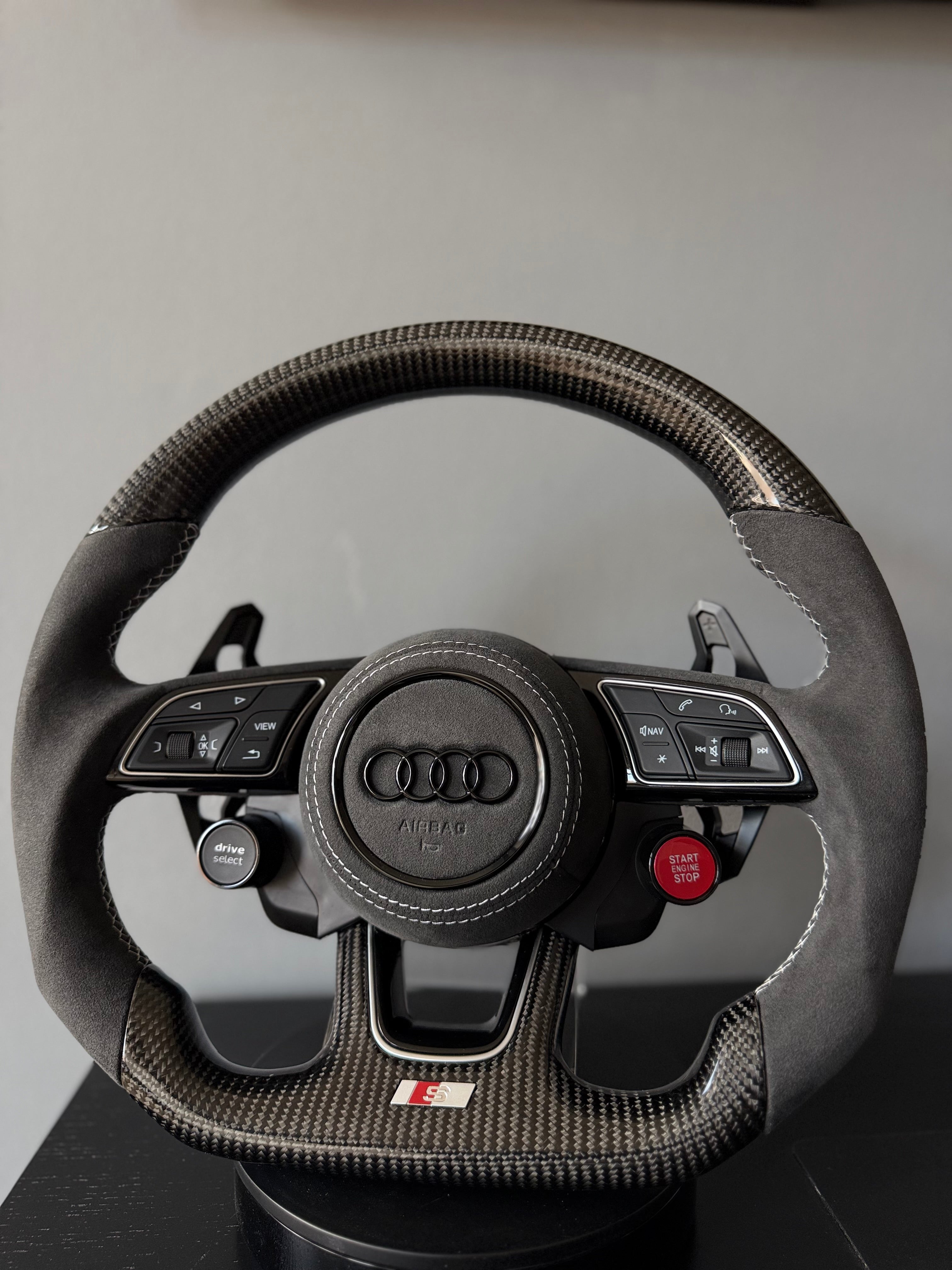 Audi Custom Carbon Fiber & Alcantara Steering Wheel