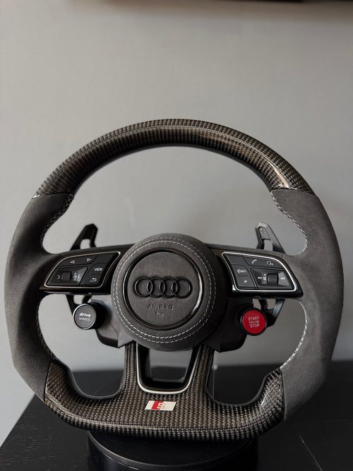 Audi Custom Carbon Fiber & Alcantara Steering Wheel